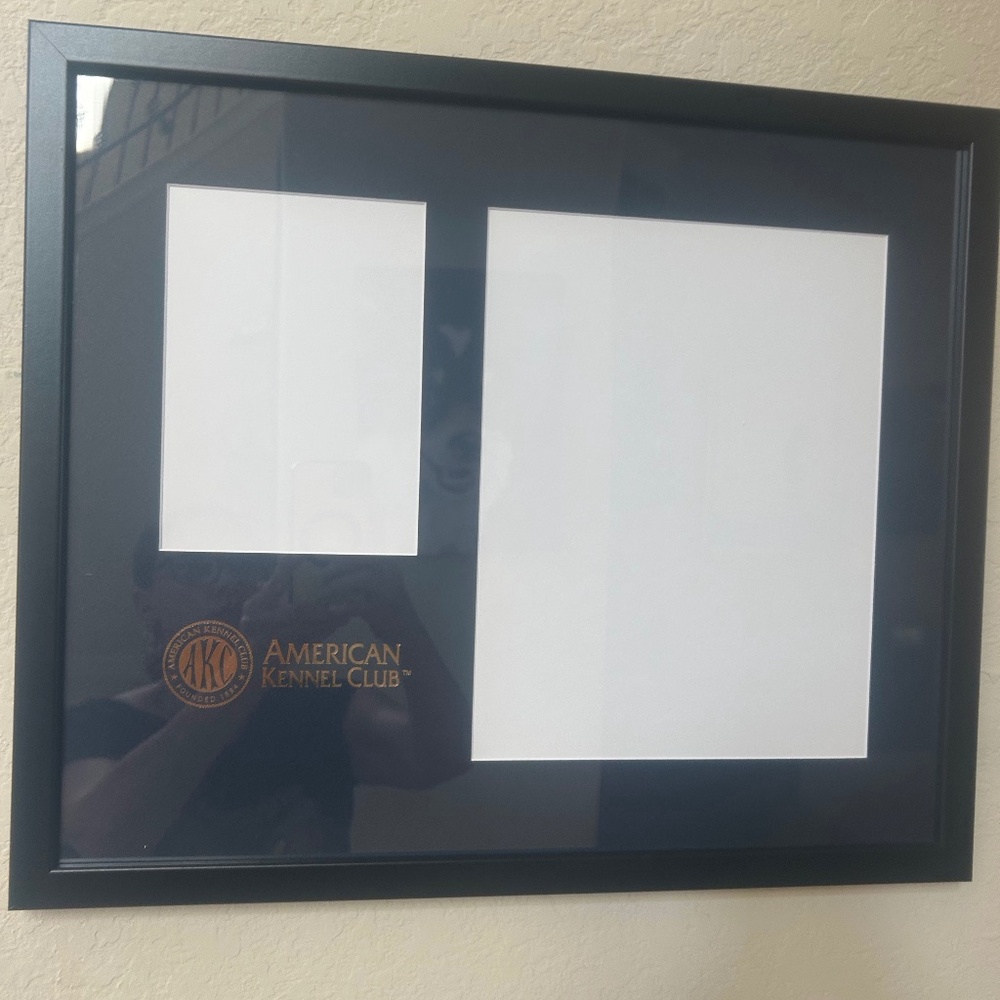 American Kennel Club Gold Embossed Pedigree Photo Frame. NWOT